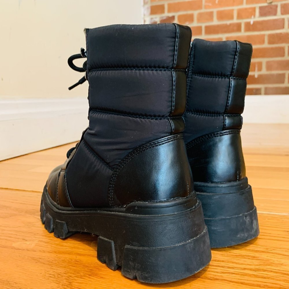 Marc Fisher LTD Womens Black Combat & Lace-up Boots 8 Medium - Picture 4 of 13